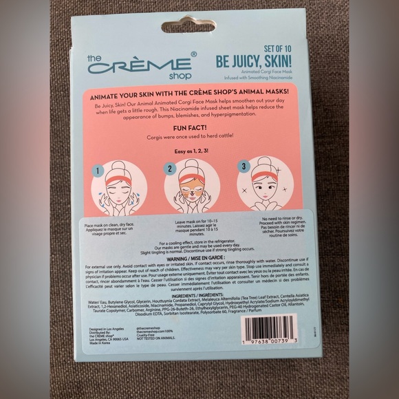 POPULAR The CREME Shop Corgi Face Mask and Makeup Wipes Set - Picture 5 of 7